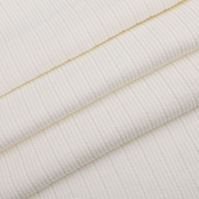 32s CVC Jacquard Striped Rib Knit