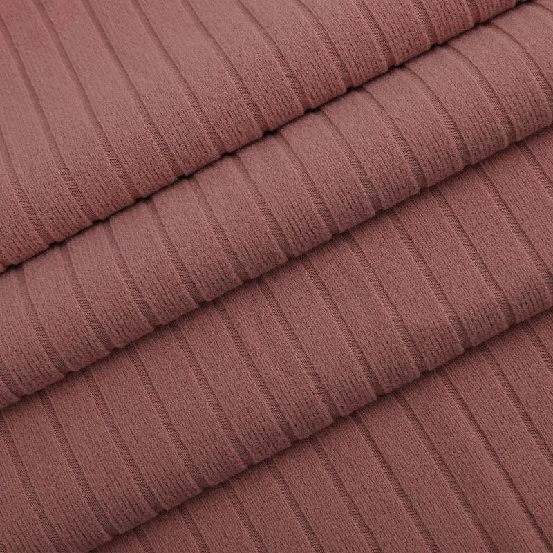 100D/96F + 40D Spandex Striped Rib Knit