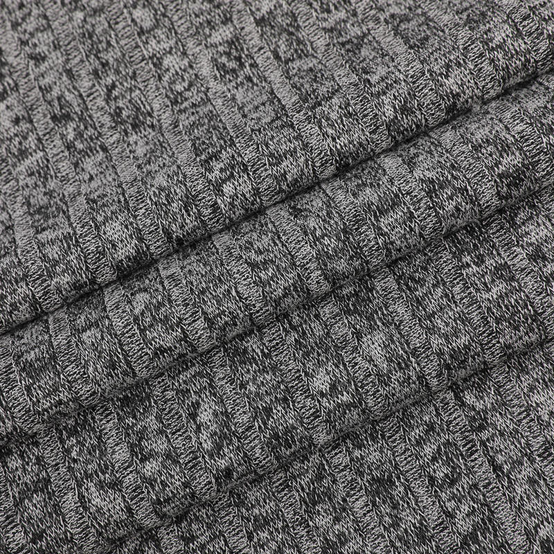 30s R + 100D/36F Black DTY + 30D Striped Spandex Rib Knit