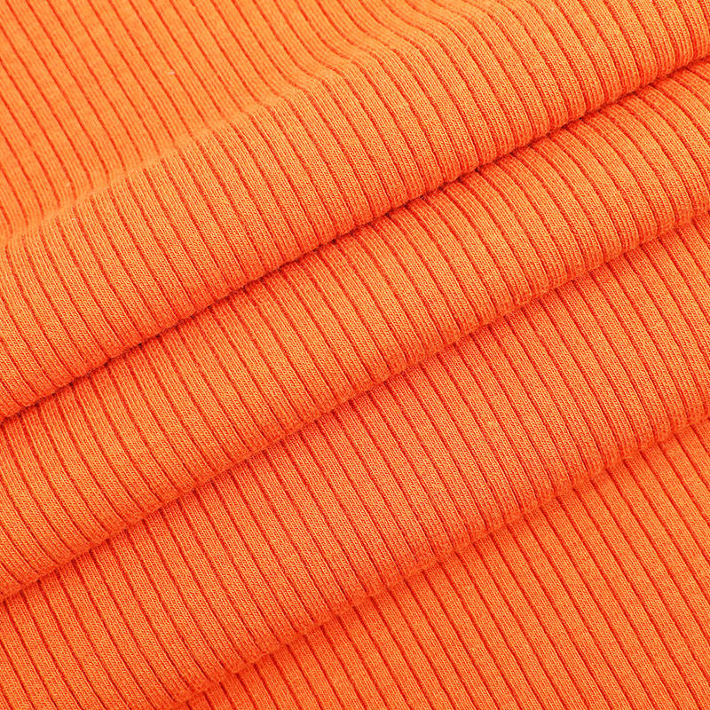 32s C/R + 40D Full-Plated Striped Spandex Rib Knit