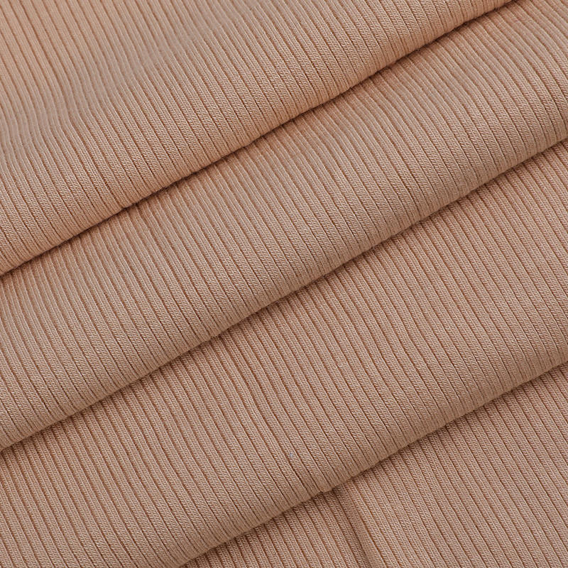 32s Lenzing Rayon/Silk + 30D Full-Plated 2x2 Spandex Rib Knit